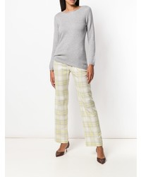 Женский серый свитер с круглым вырезом от Blanca