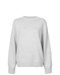 Женский серый свитер с круглым вырезом от Beau Souci