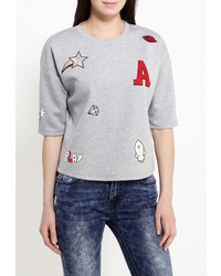 Женский серый свитер с круглым вырезом от Befree