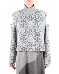 Женский серый свитер с круглым вырезом от Bella Kareema