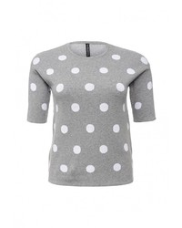 Женский серый свитер с круглым вырезом от Bestia Donna