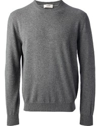 Мужской серый свитер с круглым вырезом от Bilancioni