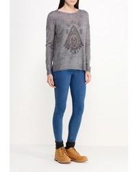 Женский серый свитер с круглым вырезом от Billabong