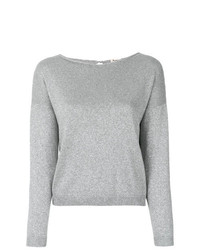 Женский серый свитер с круглым вырезом от Blanca