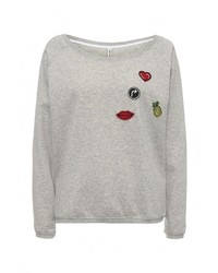 Женский серый свитер с круглым вырезом от BlendShe