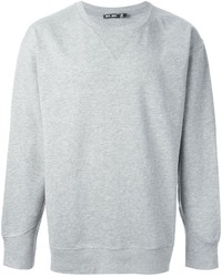 Мужской серый свитер с круглым вырезом от BLK DNM