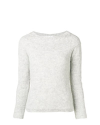 Женский серый свитер с круглым вырезом от Blugirl