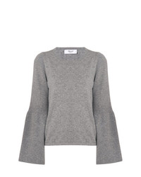 Женский серый свитер с круглым вырезом от Blugirl