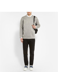 Мужской серый свитер с круглым вырезом от Valentino