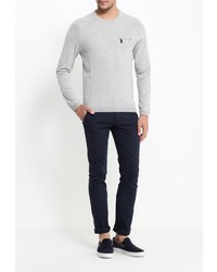 Мужской серый свитер с круглым вырезом от Boss Green