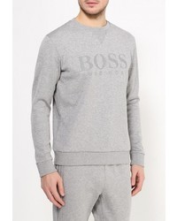 Мужской серый свитер с круглым вырезом от Boss Green