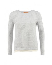 Женский серый свитер с круглым вырезом от BOSS ORANGE