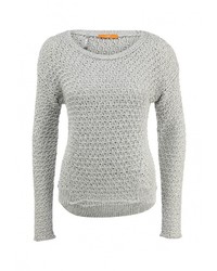 Женский серый свитер с круглым вырезом от BOSS ORANGE