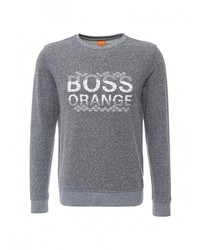 Мужской серый свитер с круглым вырезом от Boss Orange
