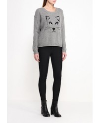 Женский серый свитер с круглым вырезом от Brave Soul