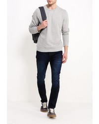 Мужской серый свитер с круглым вырезом от Brave Soul