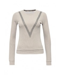 Женский серый свитер с круглым вырезом от Bright Girl