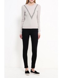 Женский серый свитер с круглым вырезом от Bright Girl