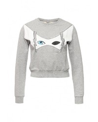 Женский серый свитер с круглым вырезом от Bright Girl