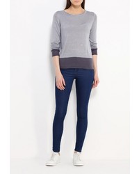 Женский серый свитер с круглым вырезом от Broadway