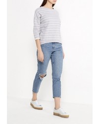 Женский серый свитер с круглым вырезом от Broadway