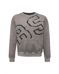 Мужской серый свитер с круглым вырезом от Bruebeck