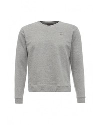 Мужской серый свитер с круглым вырезом от Bruebeck