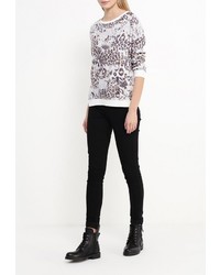 Женский серый свитер с круглым вырезом от Bruebeck