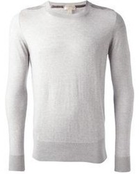 Мужской серый свитер с круглым вырезом от Burberry