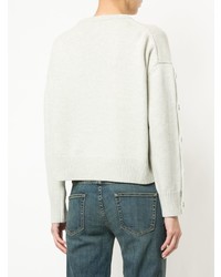 Женский серый свитер с круглым вырезом от Nili Lotan