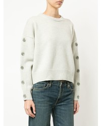 Женский серый свитер с круглым вырезом от Nili Lotan