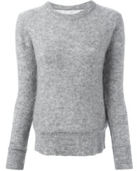Женский серый свитер с круглым вырезом от By Malene Birger