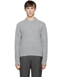Мужской серый свитер с круглым вырезом от Calvin Klein Collection