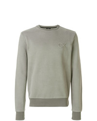 Мужской серый свитер с круглым вырезом от Calvin Klein Jeans