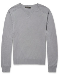 Мужской серый свитер с круглым вырезом от Calvin Klein