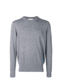 Мужской серый свитер с круглым вырезом от Calvin Klein