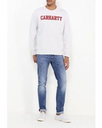 Мужской серый свитер с круглым вырезом от Carhartt