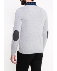 Мужской серый свитер с круглым вырезом от Celio