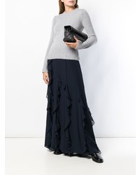 Женский серый свитер с круглым вырезом от Max Mara