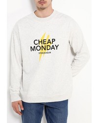 Мужской серый свитер с круглым вырезом от Cheap Monday