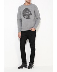 Мужской серый свитер с круглым вырезом от Cheap Monday