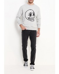 Мужской серый свитер с круглым вырезом от Cheap Monday