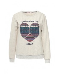 Женский серый свитер с круглым вырезом от Chic Chic