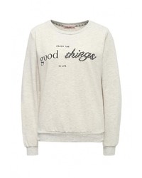 Женский серый свитер с круглым вырезом от Chic Chic