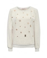 Женский серый свитер с круглым вырезом от Chic Chic