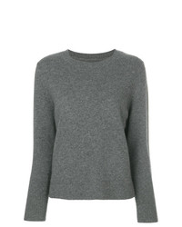 Женский серый свитер с круглым вырезом от Chinti & Parker