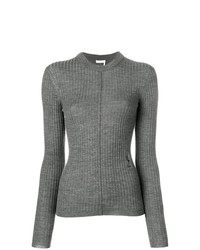 Женский серый свитер с круглым вырезом от Chloé