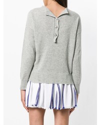 Женский серый свитер с круглым вырезом от Pinko