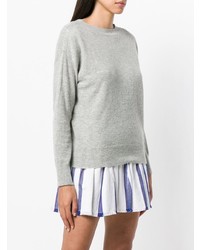 Женский серый свитер с круглым вырезом от Pinko