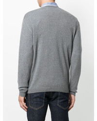 Мужской серый свитер с круглым вырезом от Etro